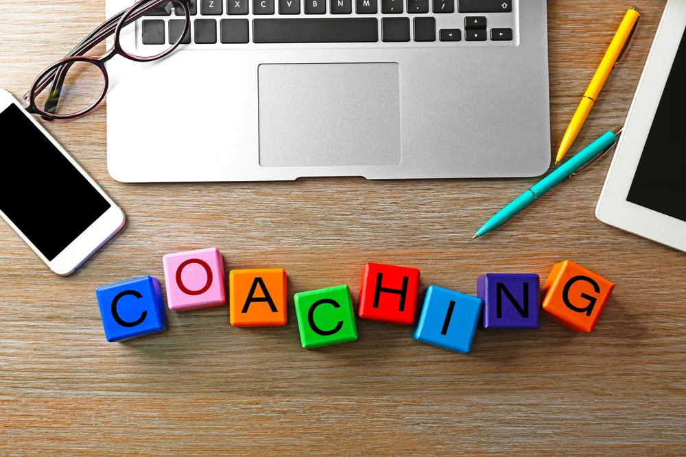 Coaching Concept. Wooden Cubes On Table sober coaching concept. wooden cubes on table