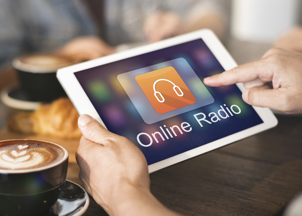 Streaming audio advertising on a tablet