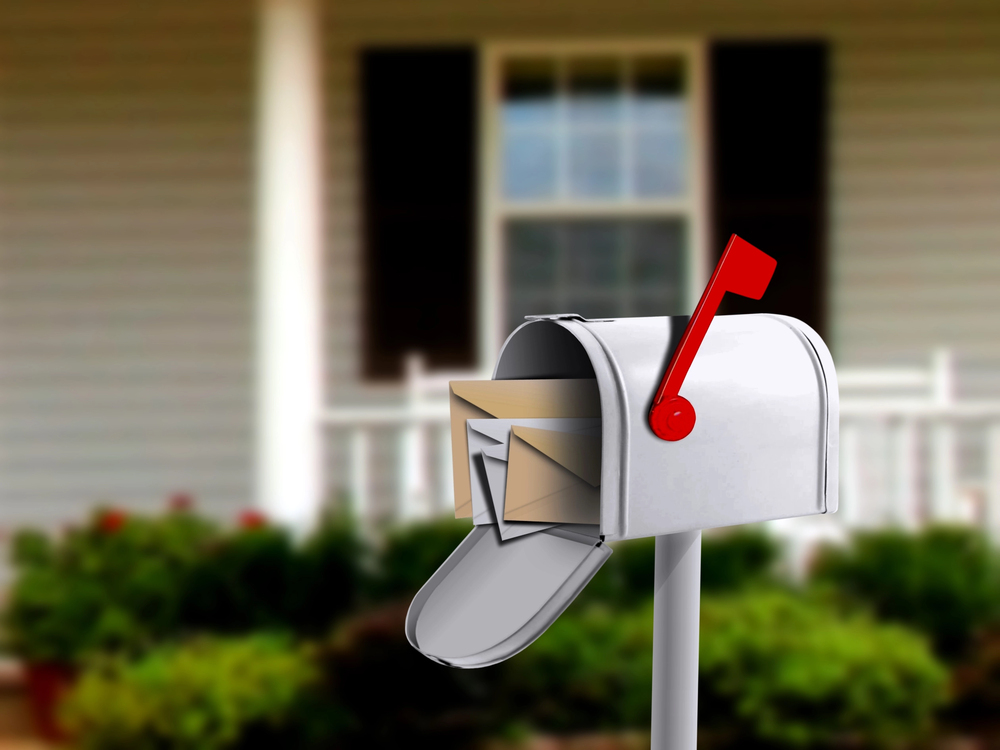 Direct mail advertising in mailbox