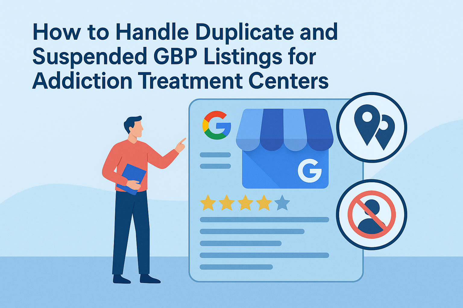 Challenges addiction centers face when dealing with a Google My Business duplicate listing