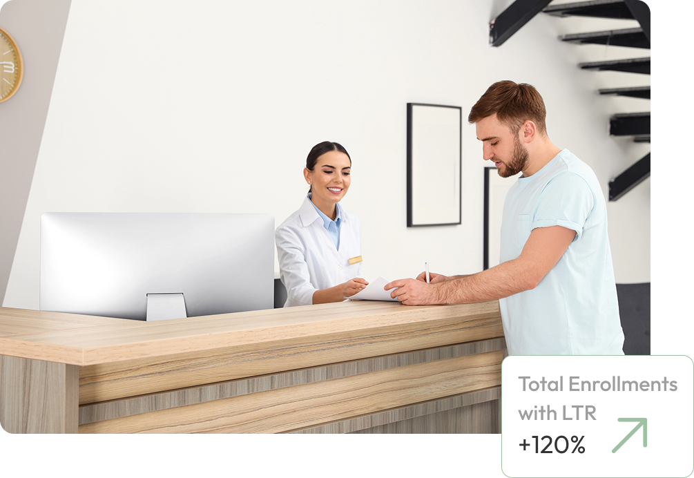 patient admitting to treatment center that used our rehab marketing agency services