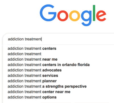 SEO keywords for addiction treatment centers