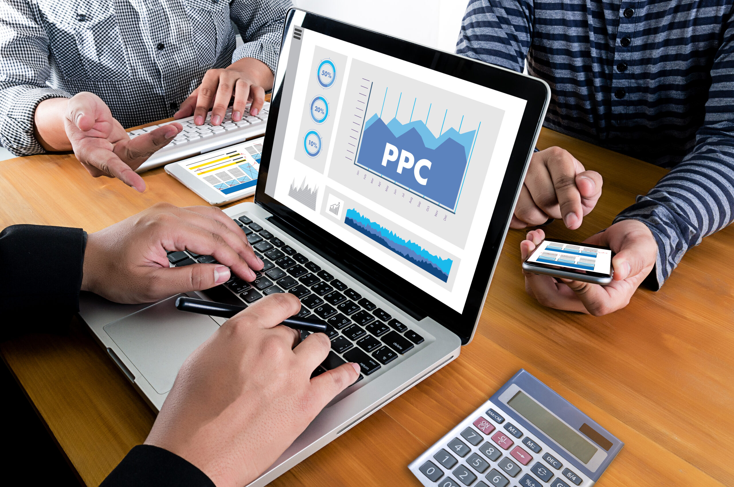 addiction treatment marketing team putting together a ppc growth strategy concept image