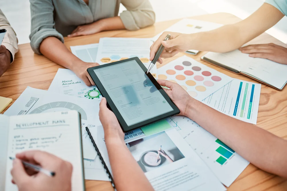 an image representing how a team works together in creating a rehab center website design that converts visitors