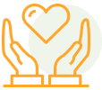 icon image of two hands a heart