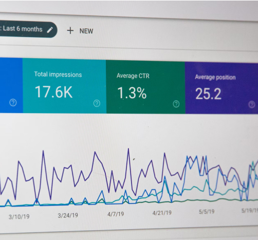 graphic of google search console analytics