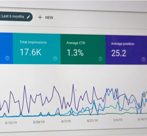 graphic of google search console analytics