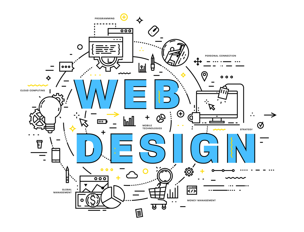 Web Design Illustration Concept image for mental health websites
